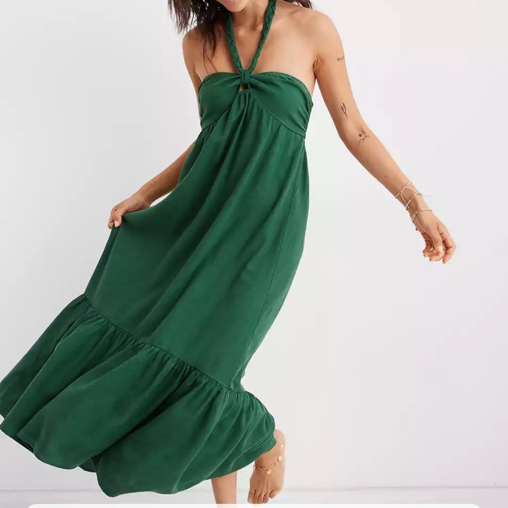 Aerie High Low Halter Maxi Sundress XS